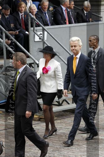 Den Haag 21 september 2010
Prinsjesdag 2010 op het binnenhof en bij paleis Noordeinde. Geert Wilders met zijn vrouw
Peter Smulders bv