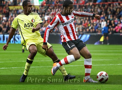 Eindhoven, 24 Oktober 2010
Kompetitiewedstrijd PSV-Feyenoord, eindstand 10-0 Seizoen 2010/2011
De grootste nederlaag van Feyenoord ooit in het betaalde voetbal
Evenaring van de grootste overwinning PSV in het betaald Voetbal
Jeremain Lens
Foto Junior Smulders