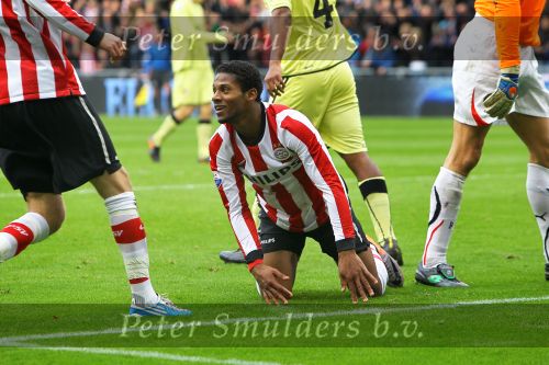 Eindhoven, 24 Oktober 2010
Kompetitiewedstrijd PSV-Feyenoord, eindstand 10-0 Seizoen 2010/2011
De grootste nederlaag van Feyenoord ooit in het betaalde voetbal
Evenaring van de grootste overwinning PSV in het betaald Voetbal
Jeremain Lens
Foto Junior Smulders