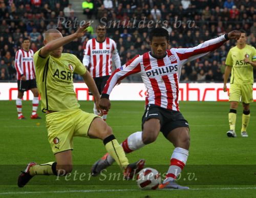 Eindhoven, 24 Oktober 2010
Kompetitiewedstrijd PSV-Feyenoord, eindstand 10-0 Seizoen 2010/2011
De grootste nederlaag van Feyenoord ooit in het betaalde voetbal
Evenaring van de grootste overwinning PSV in het betaald Voetbal
Jeremain Lens
Foto Junior Smulders