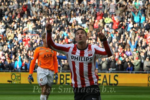Eindhoven, 24 Oktober 2010
Kompetitiewedstrijd PSV-Feyenoord, eindstand 10-0 Seizoen 2010/2011
De grootste nederlaag van Feyenoord ooit in het betaalde voetbal
Evenaring van de grootste overwinning PSV in het betaald Voetbal
Jonathan Reis
Foto Junior Smulders