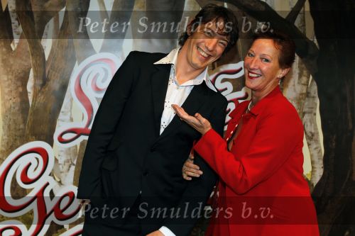Utrecht 26 september 2010
Premiere Lang en Gelukkig op de filmdagen. Loes Luca met stiefzoon
Peter Smulders bv