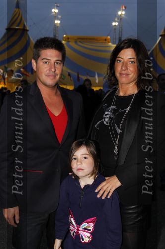 Amsterdam 7 oktober 2010
Premiere cirque du soleil bij de amsterdam Arena. Martijn en Amanda Krabbe met dochter 
Peter Smulders bv