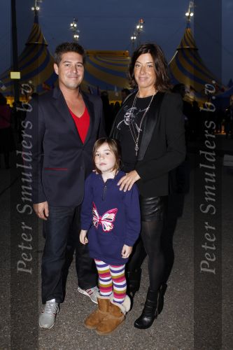 Amsterdam 7 oktober 2010
Premiere cirque du soleil bij de amsterdam Arena. Martijn en Amanda Krabbe met dochter 
Peter Smulders bv