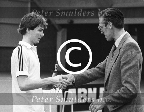 Veldhoven, 9 November 1980
Eric Wilborts wint een finale tijdens een toernooi in Veldhoven
Foto Peter Smulders BV