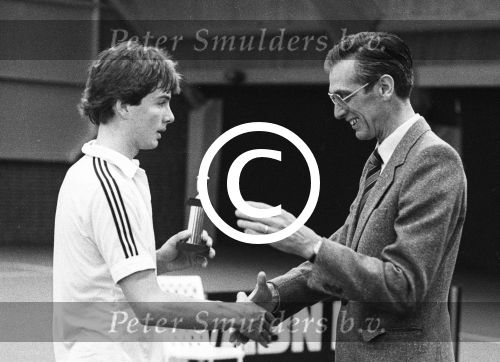 Veldhoven, 9 November 1980
Eric Wilborts wint een finale tijdens een toernooi in Veldhoven
Foto Peter Smulders BV