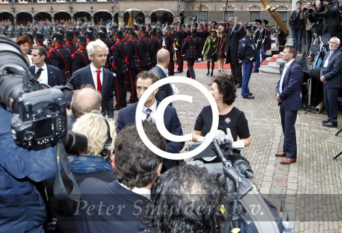 Den Haag 20 september 2011
Prinsjesdag op het binnenhof. Geert Wilders met zijn vrouw en beveiliging
Peter Smulders bv