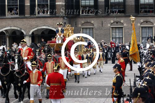 Den Haag 20 september 2011
Prinsjesdag in den haag met daarbij aanwezig Koningin Beatrix Prins Willem Alexander Maxima Pieter v Vollenhoven Prinses Margriet Prins Constantijn en prinses Laurentien. Gouden koets
