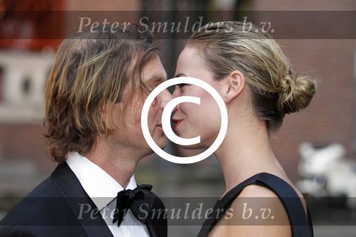 Amsterdam 29 september 2011
Pink Ribbon gala in de beurs van Berlage. Nicolette Kluijver met vriend
Peter Smulders bv