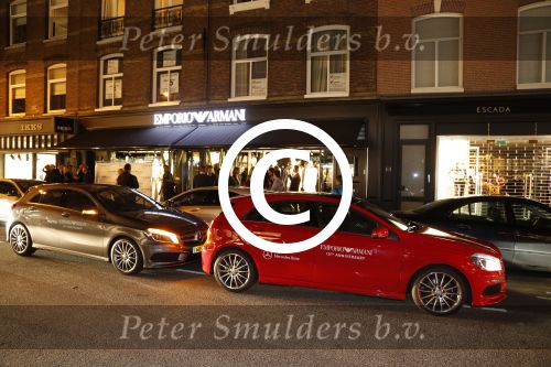 Amsterdam 11 oktober 2012
15 jarig bestaan van de armani winkel op de pc hooftstraat. mercedes A klasse
Peter Smulders bv