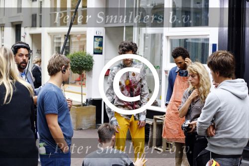 Amsterdam 8 oktober 2013
Opnames hartenstraat onder regie van Sanne Vogel met op de set Marwan Kenzami Benja Bruining Bracha v Doesburgh  Gigi ravelli en ...