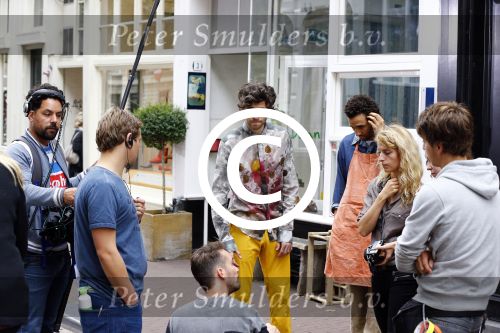 Amsterdam 8 oktober 2013
Opnames hartenstraat onder regie van Sanne Vogel met op de set Marwan Kenzami Benja Bruining Bracha v Doesburgh  Gigi ravelli en ...