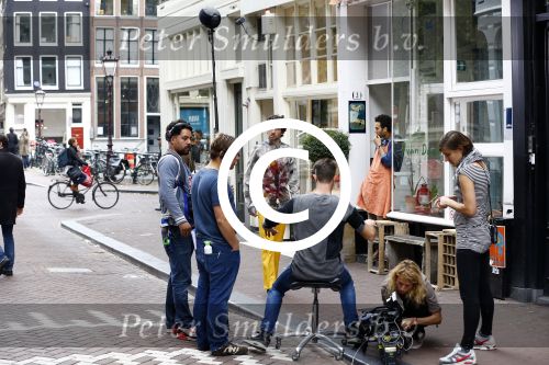 Amsterdam 8 oktober 2013
Opnames hartenstraat onder regie van Sanne Vogel met op de set Marwan Kenzami Benja Bruining Bracha v Doesburgh  Gigi ravelli en ...