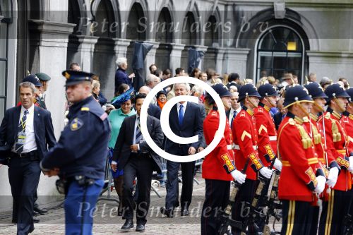 Den Haag 17 september 2013
Prinsjesdag op het binnenhof.
Geert Wilders met zijn vrouw en beveiliging