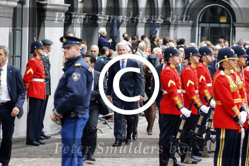Den Haag 17 september 2013
Prinsjesdag op het binnenhof.
Geert Wilders met zijn vrouw en beveiliging