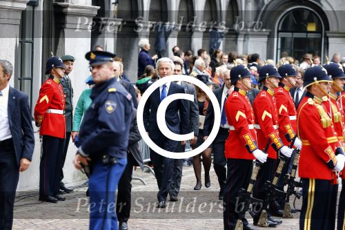 Den Haag 17 september 2013
Prinsjesdag op het binnenhof.
Geert Wilders met zijn vrouw en beveiliging