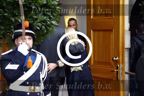 Den Haag 17 september 2013
Prinsjesdag op het binnenhof. JEANINE HENNIS-PLASSCHAERT met man