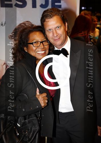 Amsterdam 14 oktober 2013
Premiere Feuten in Tuschinski. Justine Pelmelay met vriend en neef en nicht