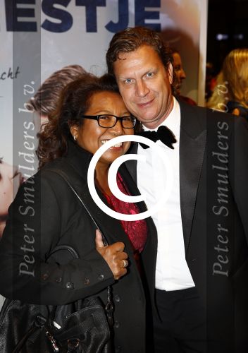 Amsterdam 14 oktober 2013
Premiere Feuten in Tuschinski. Justine Pelmelay met vriend en neef en nicht