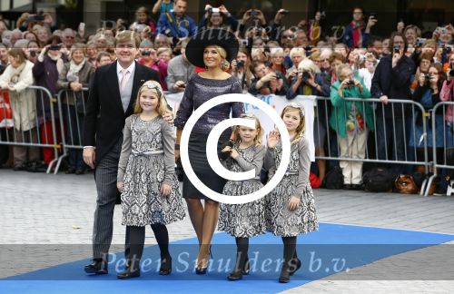Apeldoorn 5 oktober 2013
Zijne Koninklijke Hoogheid Prins Jaime de Bourbon de Parme en Viktï¿½ria Cservenyï¿½k trouwen in de kerk onze lieve vrouwe ten hemelopneming in Apeldoorn. Koning Willem Alexander Koningin Maxima en de prinsessen Amalia Alexia en Ariane