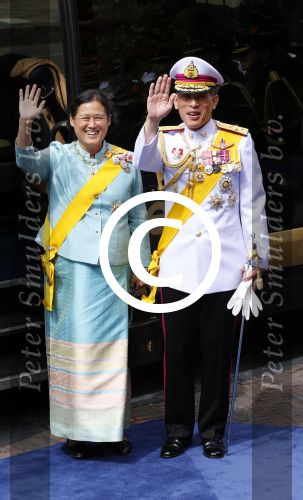 Amsterdam, 30 April 2013
Kroning Koning Willem alexander en koningin Maxima
Kroonprins Maha Vajiralongkorn en prinses Maha Chakri Sirindhorn van Thailand
Foto Peter Smulders BV