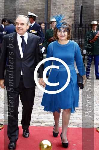 Den Haag 17 september 2013
Prinsjesdag op het binnenhof. Lilianne Ploumen met man