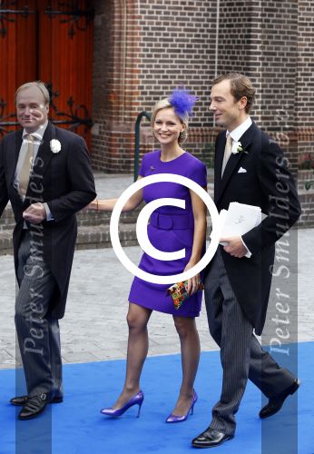 Apeldoorn 5 oktober 2013
Zijne Koninklijke Hoogheid Prins Jaime de Bourbon de Parme en Viktï¿½ria Cservenyï¿½k trouwen in de kerk onze lieve vrouwe ten hemelopneming in Apeldoorn.Prinses Caroline met man Albert Brenninkmeijer en man Prins Carlos