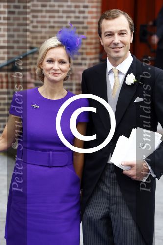 Apeldoorn 5 oktober 2013
Zijne Koninklijke Hoogheid Prins Jaime de Bourbon de Parme en Viktï¿½ria Cservenyï¿½k trouwen in de kerk onze lieve vrouwe ten hemelopneming in Apeldoorn.Prinses Caroline met man Albert Brenninkmeijer