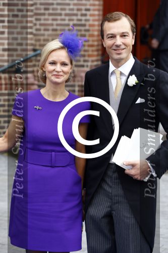 Apeldoorn 5 oktober 2013
Zijne Koninklijke Hoogheid Prins Jaime de Bourbon de Parme en Viktï¿½ria Cservenyï¿½k trouwen in de kerk onze lieve vrouwe ten hemelopneming in Apeldoorn.Prinses Caroline met man Albert Brenninkmeijer