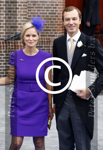 Apeldoorn 5 oktober 2013
Zijne Koninklijke Hoogheid Prins Jaime de Bourbon de Parme en Viktï¿½ria Cservenyï¿½k trouwen in de kerk onze lieve vrouwe ten hemelopneming in Apeldoorn.Prinses Caroline met man Albert Brenninkmeijer