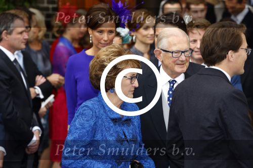 Apeldoorn 5 oktober 2013
Zijne Koninklijke Hoogheid Prins Jaime de Bourbon de Parme en Viktï¿½ria Cservenyï¿½k trouwen in de kerk onze lieve vrouwe ten hemelopneming in Apeldoorn. Prinses Margriet en Pieter v Vollenhoven