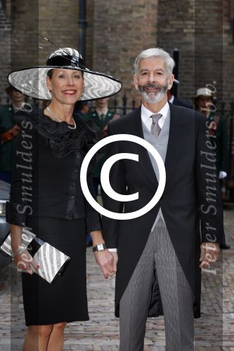 Den Haag 17 september 2013
Prinsjesdag op het binnenhof. Ronald Plasterk met vrouw