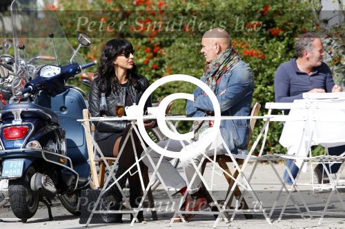 Amsterdam 26 september 2013
Sandra Schuurhof met haar manager Hans v d Veen op terras bij George.