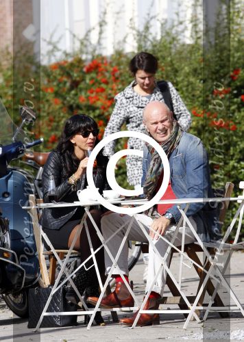Amsterdam 26 september 2013
Sandra Schuurhof met haar manager Hans v d Veen op terras bij George.