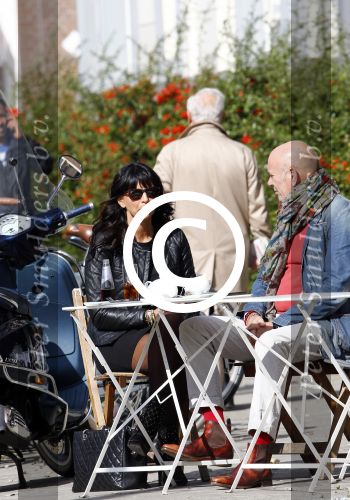 Amsterdam 26 september 2013
Sandra Schuurhof met haar manager Hans v d Veen op terras bij George.