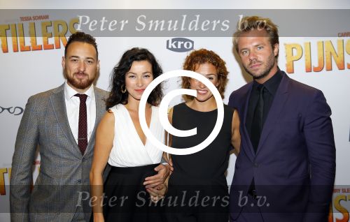 Amsterdam 22 september 2014
Premiere Pijnstillers in Tuschinski. Birgit Schuurman Arne Toonen Katja Schuurman en Thijs Romer