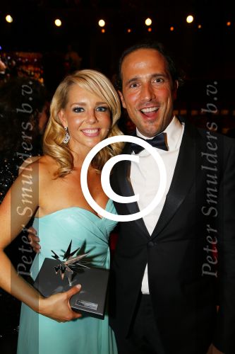 Amsterdam 16 oktober 2014
Uitreiking gouden televizierring in Carre. Chantal Janzen met vriend Marco