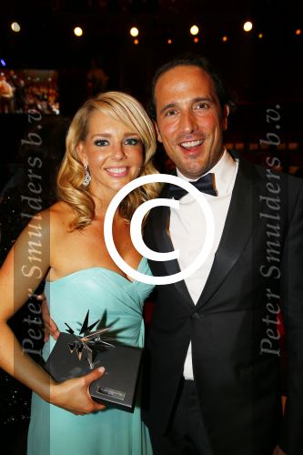 Amsterdam 16 oktober 2014
Uitreiking gouden televizierring in Carre. Chantal Janzen met vriend Marco