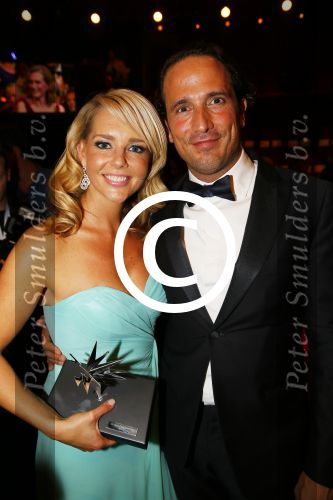 Amsterdam 16 oktober 2014
Uitreiking gouden televizierring in Carre. Chantal Janzen met vriend Marco