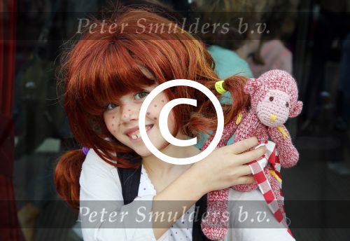 Amstelveen 5 oktober 2014
Premiere Pippi Langkous in de schouwburg van Amstelveen. Chazia Mourali met dochter