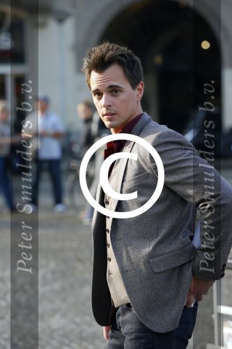 Amsterdam 30 september 2014
Kelly Kruger, Darin Brooks, Kim Matula, Scott Clifton, Ashleigh Brewer en Ferry Doedens uit de Amerikaanse soapserie The Bold and the Beautiful tijdens opnames op de dam in Amsterdam.