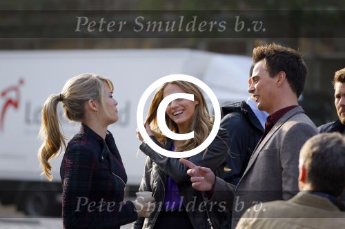 Amsterdam 30 september 2014
Kelly Kruger, Darin Brooks, Kim Matula, Scott Clifton, Ashleigh Brewer en Ferry Doedens uit de Amerikaanse soapserie The Bold and the Beautiful tijdens opnames op de dam in Amsterdam.