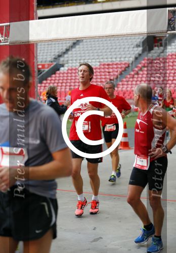 Amsterdam 12 oktober 2014
Rene Froger loopt met zoon Danny beste vriend Frank Schmitt de ajax loop ter voorbereiding op de New York marathon. Edwin v d Sar
