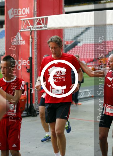 Amsterdam 12 oktober 2014
Rene Froger loopt met zoon Danny beste vriend Frank Schmitt de ajax loop ter voorbereiding op de New York marathon. Edwin v d Sar