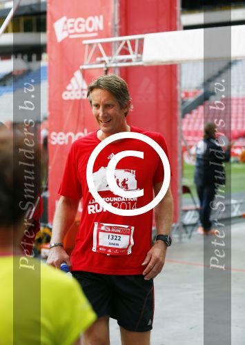 Amsterdam 12 oktober 2014
Rene Froger loopt met zoon Danny beste vriend Frank Schmitt de ajax loop ter voorbereiding op de New York marathon. Edwin v d Sar