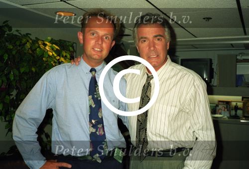 Hollywood, 10 September 1993
Werkbezoek op de set van de The Bold & The Beautifull met Edwin Smulders met Eric v Saten, John McCook