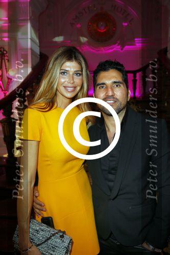 Amsterdam 29 september 2014
Beau monde awards in het Amstel hotel. Estelle Cruijff met Rodrigo Otazu
