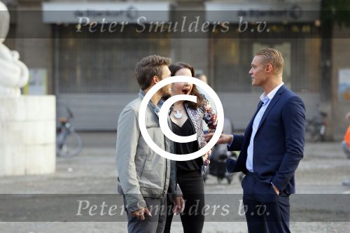 Amsterdam 30 september 2014
Kelly Kruger, Darin Brooks, Kim Matula, Scott Clifton, Ashleigh Brewer en Ferry Doedens uit de Amerikaanse soapserie The Bold and the Beautiful tijdens opnames op de dam in Amsterdam.