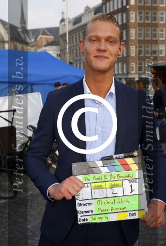 Amsterdam 30 september 2014
Kelly Kruger, Darin Brooks, Kim Matula, Scott Clifton, Ashleigh Brewer en Ferry Doedens uit de Amerikaanse soapserie The Bold and the Beautiful tijdens opnames op de dam in Amsterdam.