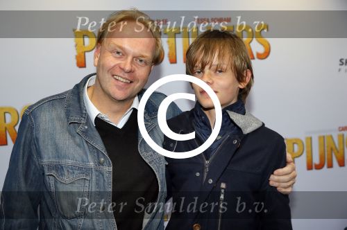 Amsterdam 22 september 2014
Premiere Pijnstillers in Tuschinski.
Frits Huffnagel en petekind Joep